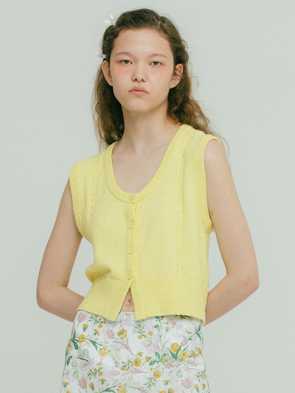 [소소 PICK] Sunny Boucle Yarn Knit Vest VC2333KV005M